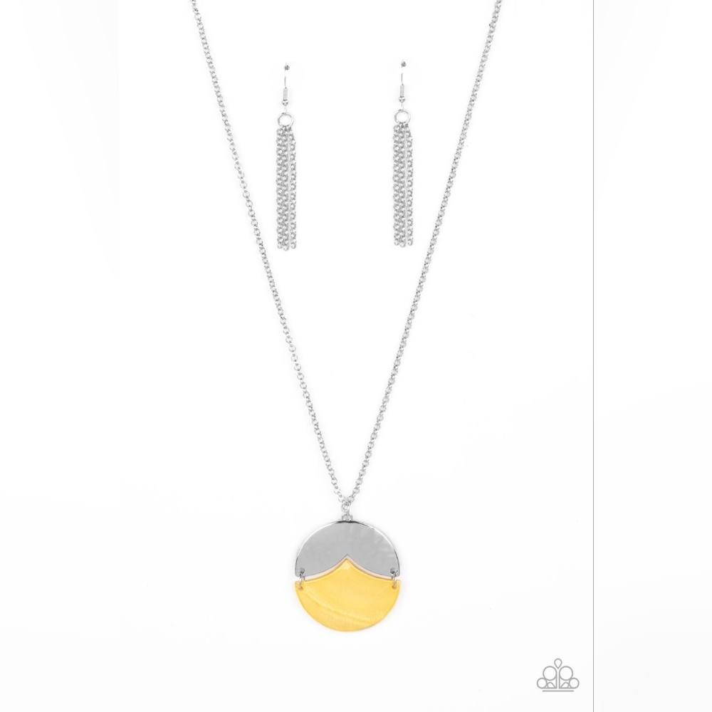 Seaside Sabbatical Yellow Necklace Silver